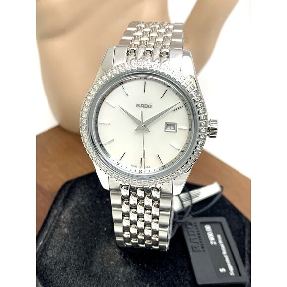 Rado Women's Watch R33099918 Swiss Quartz Diamond Mother of Pearl Dial 35mm - Picture 1 of 14